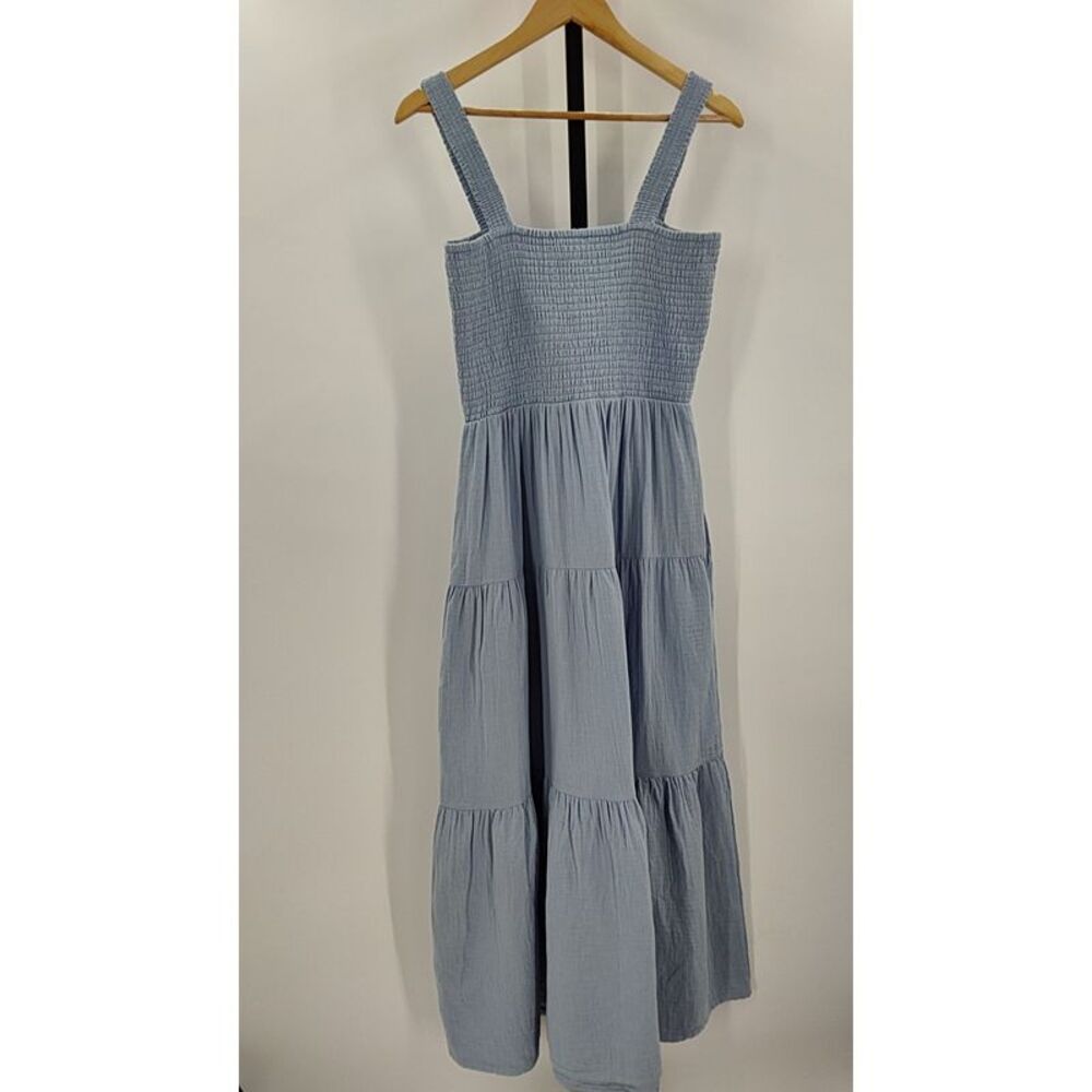 Quince Light Blue Tiered Smocked Maxi Dress - Picture 2 of 2